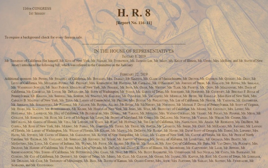 Congress to Take Up National Gun Registry Legislation Wednesday!