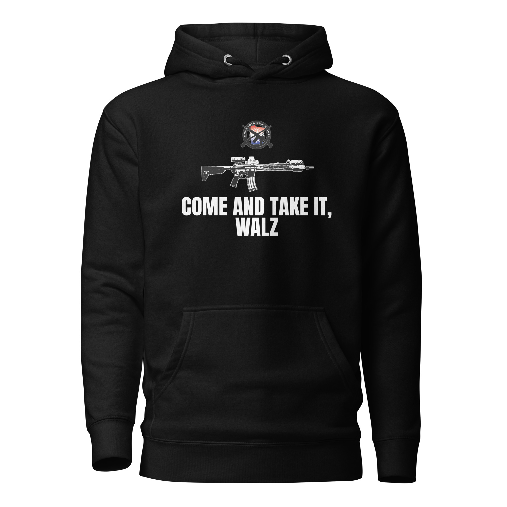 Come and Take it Walz - White Text - Hoodie - Image 2