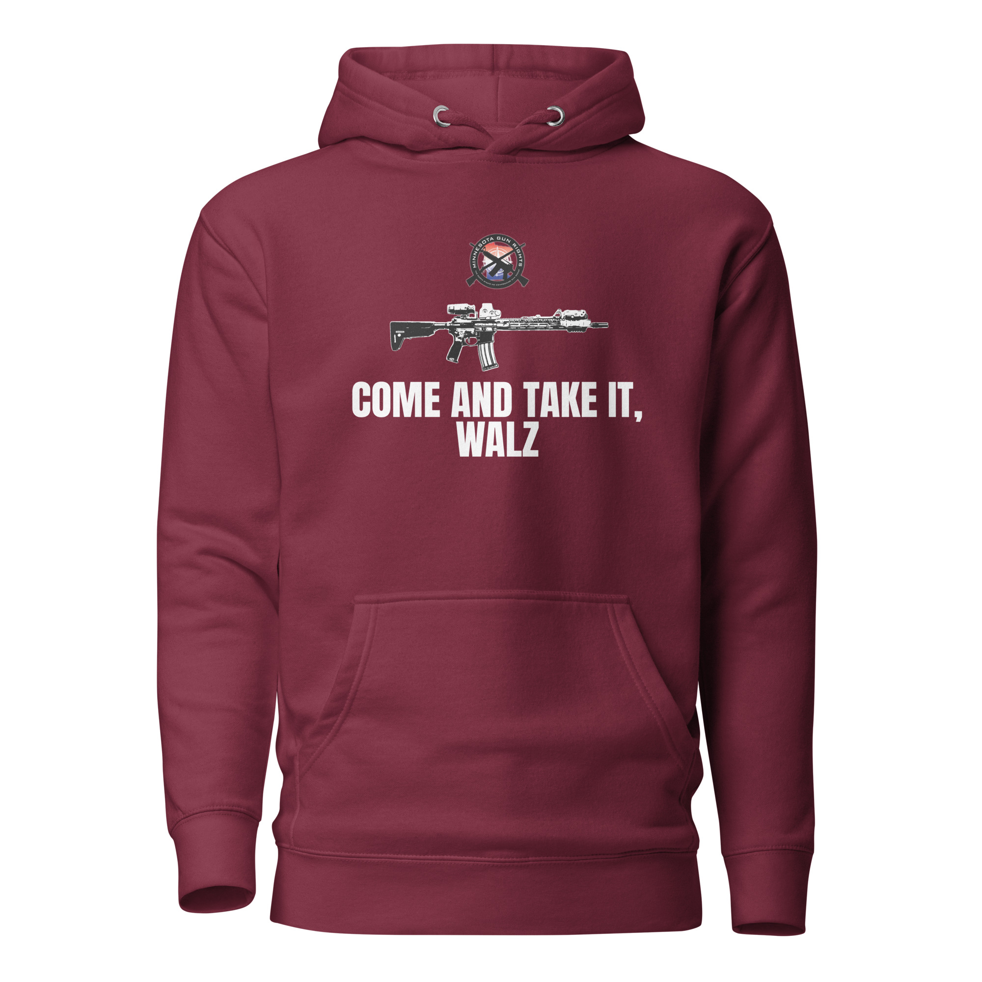 Come and Take it Walz - White Text - Hoodie - Image 4