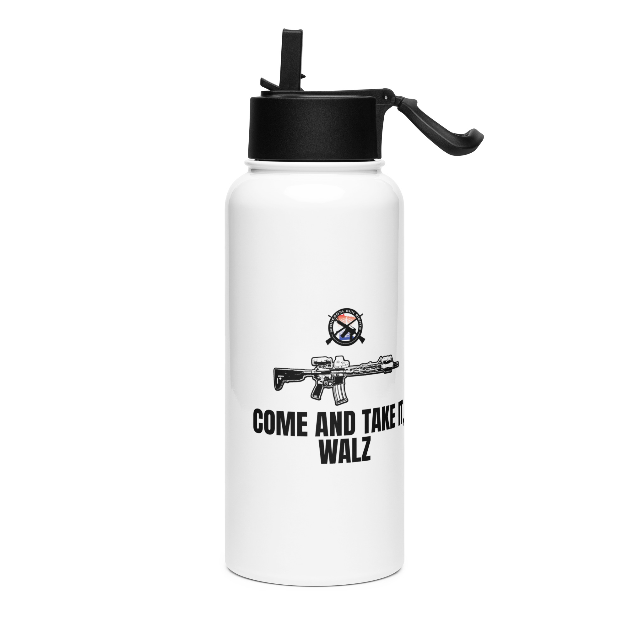 Come and Take It - Stainless steel water bottle with a straw lid - Image 3