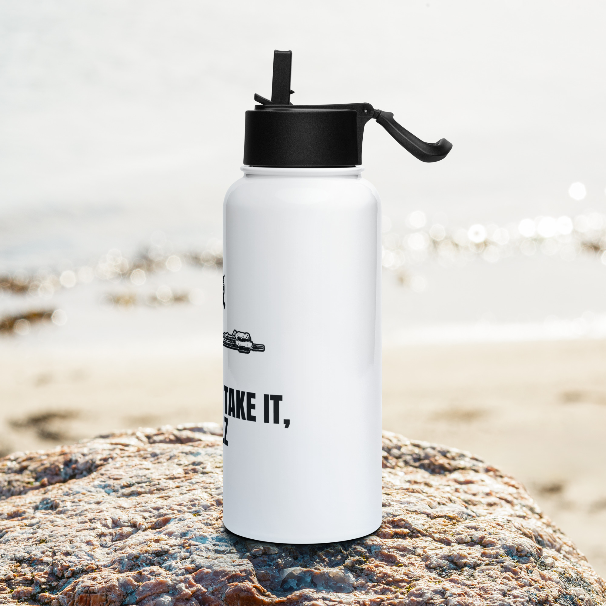 Come and Take It - Stainless steel water bottle with a straw lid - Image 11