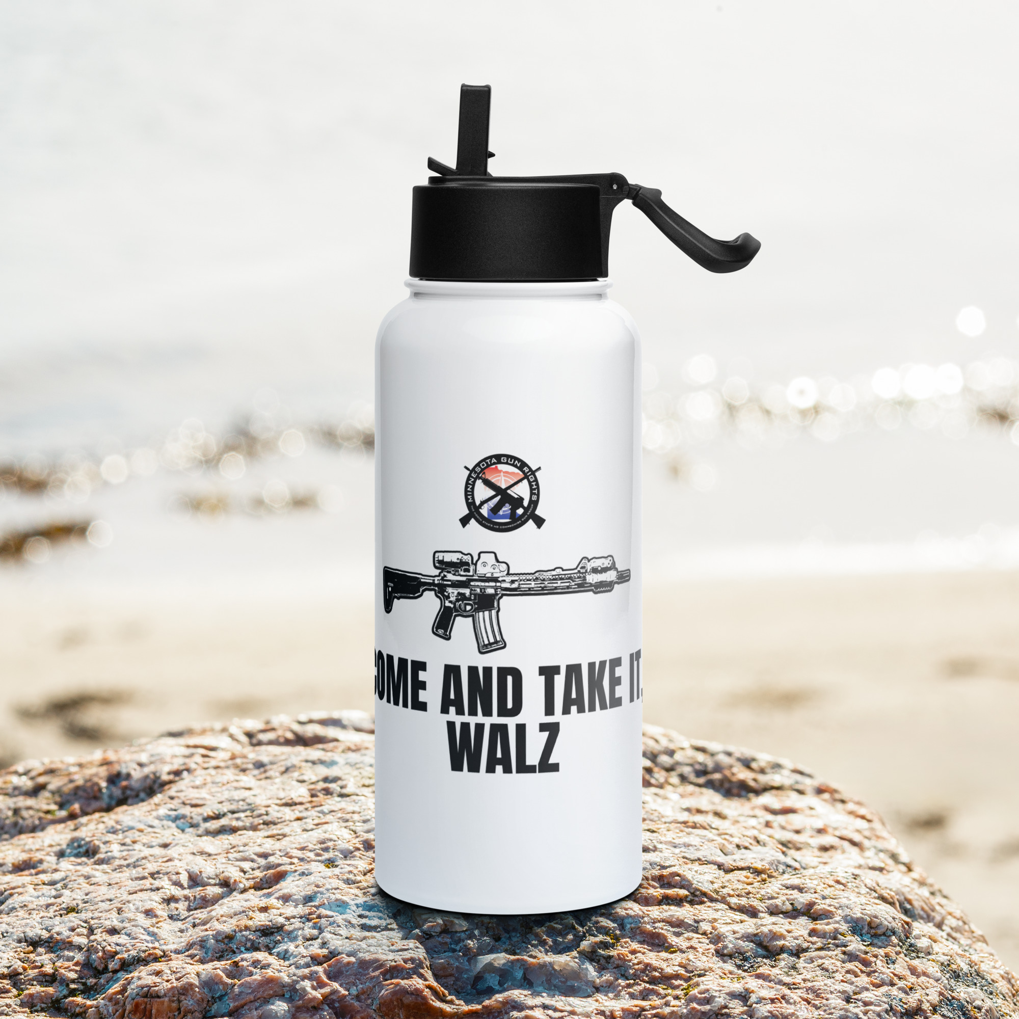 Come and Take It - Stainless steel water bottle with a straw lid - Image 13
