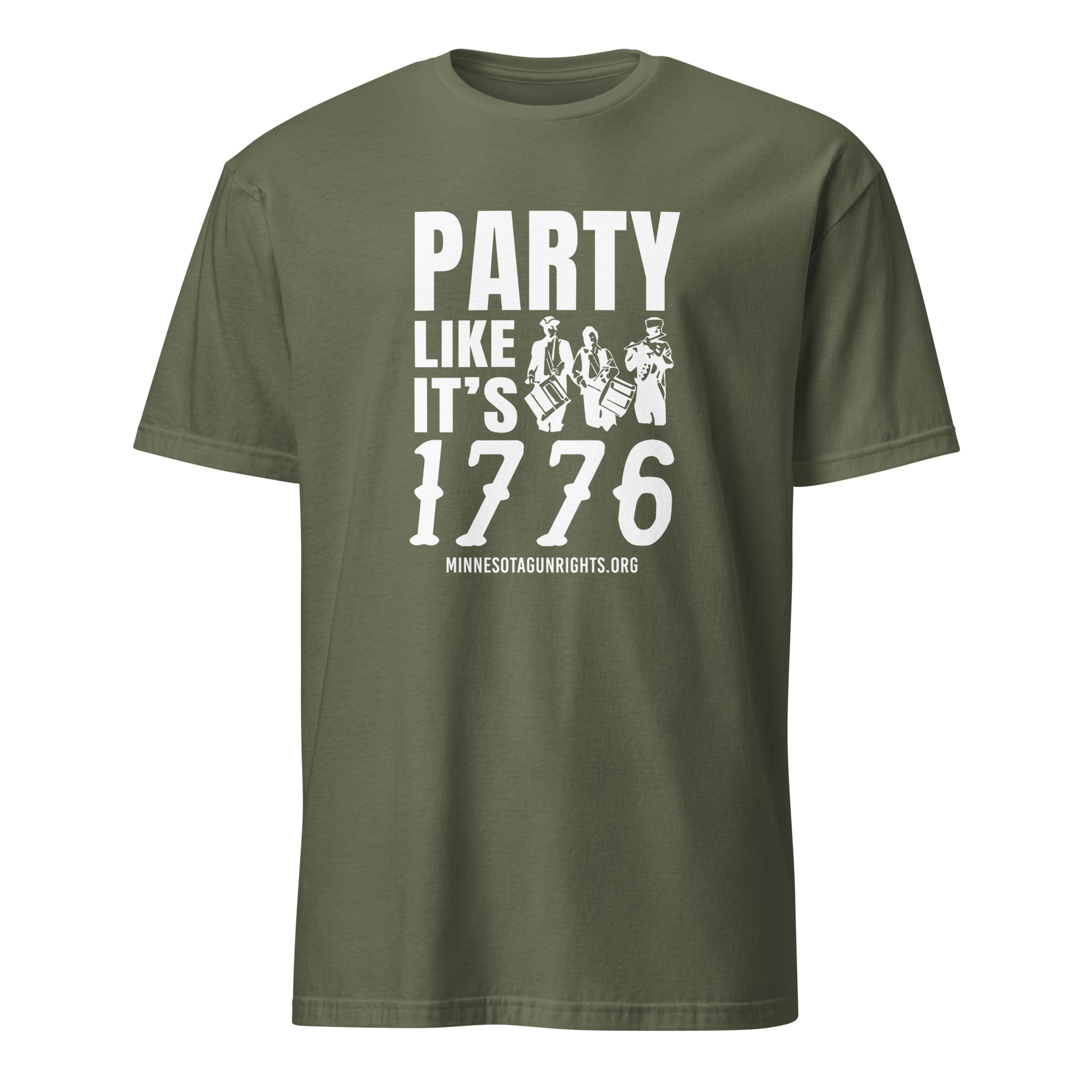 Supersoft – Short Sleeve – White Text – “Party Like It’s 1776” - Image 3