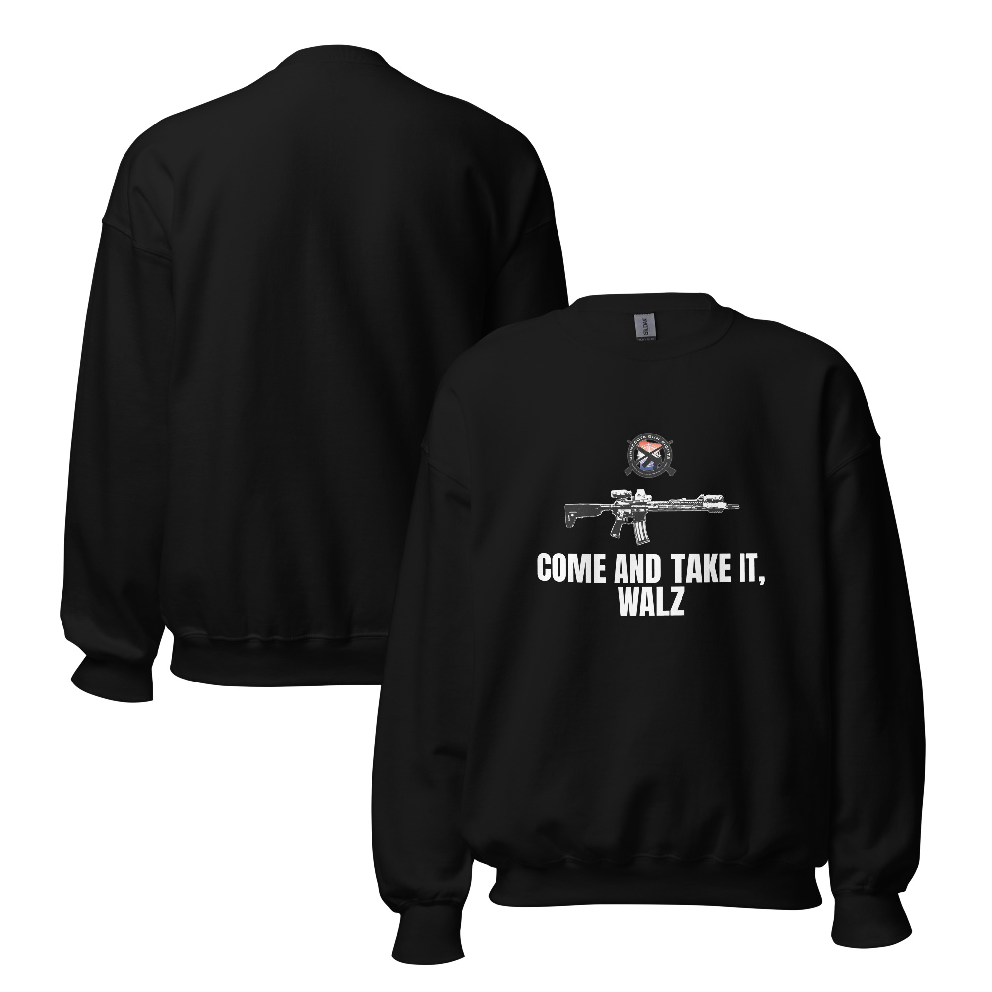 Come and Take it Walz – White Text – Unisex Sweatshirt - Image 3