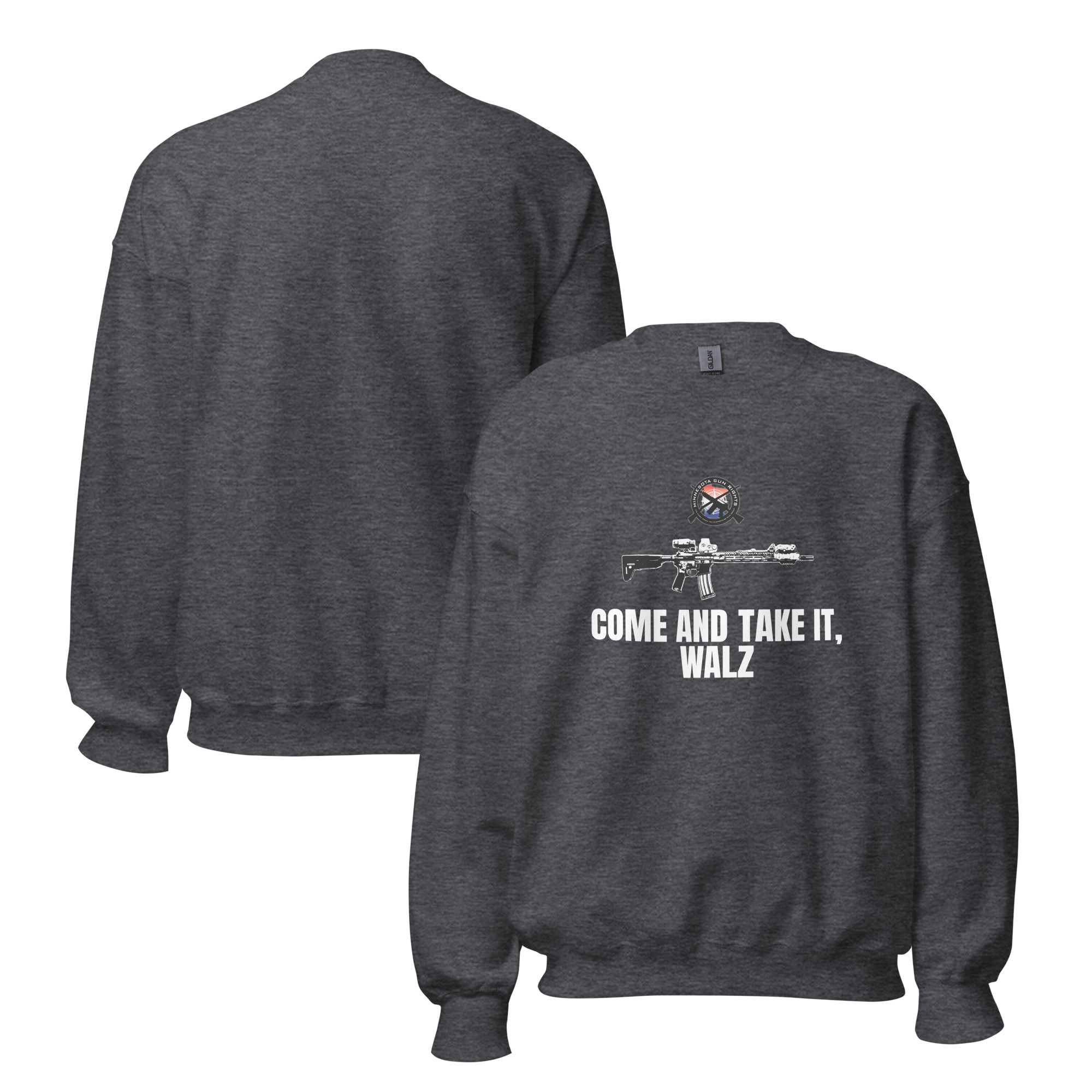 Come and Take it Walz – White Text – Unisex Sweatshirt - Image 6