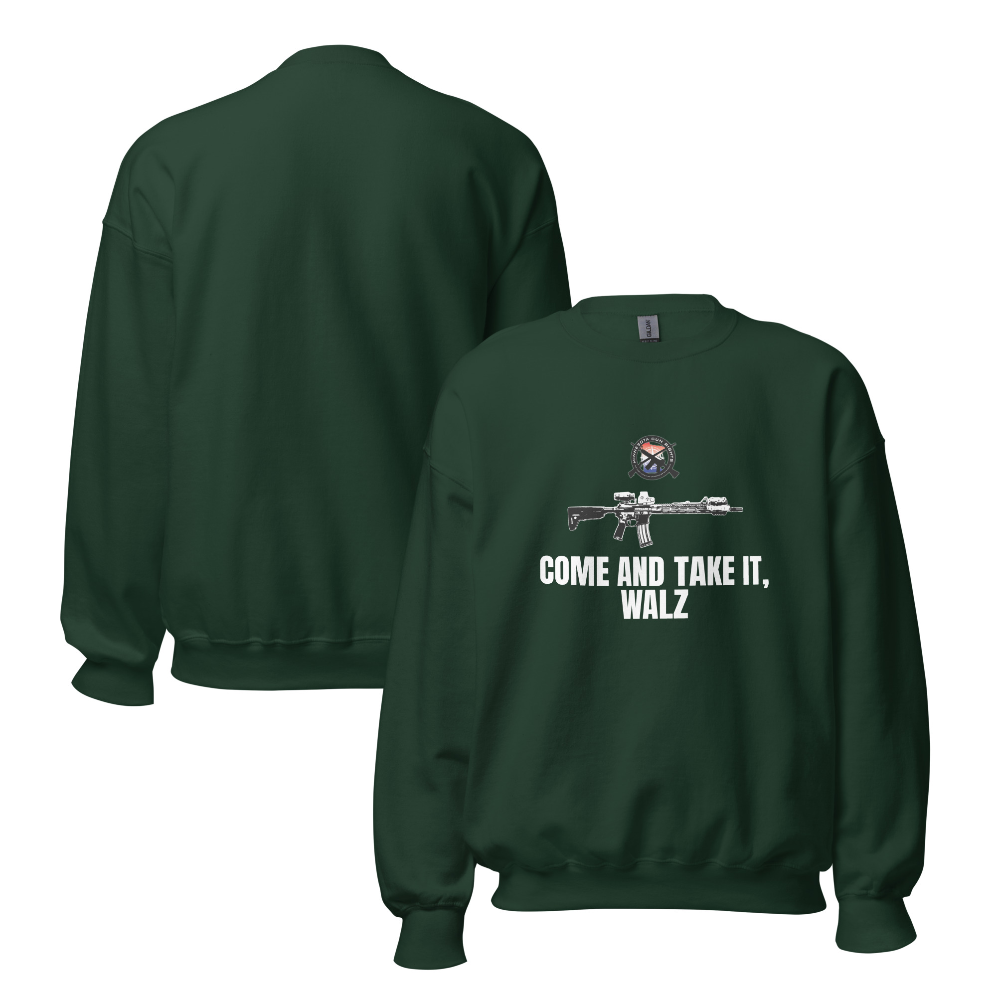 Come and Take it Walz – White Text – Unisex Sweatshirt - Image 2