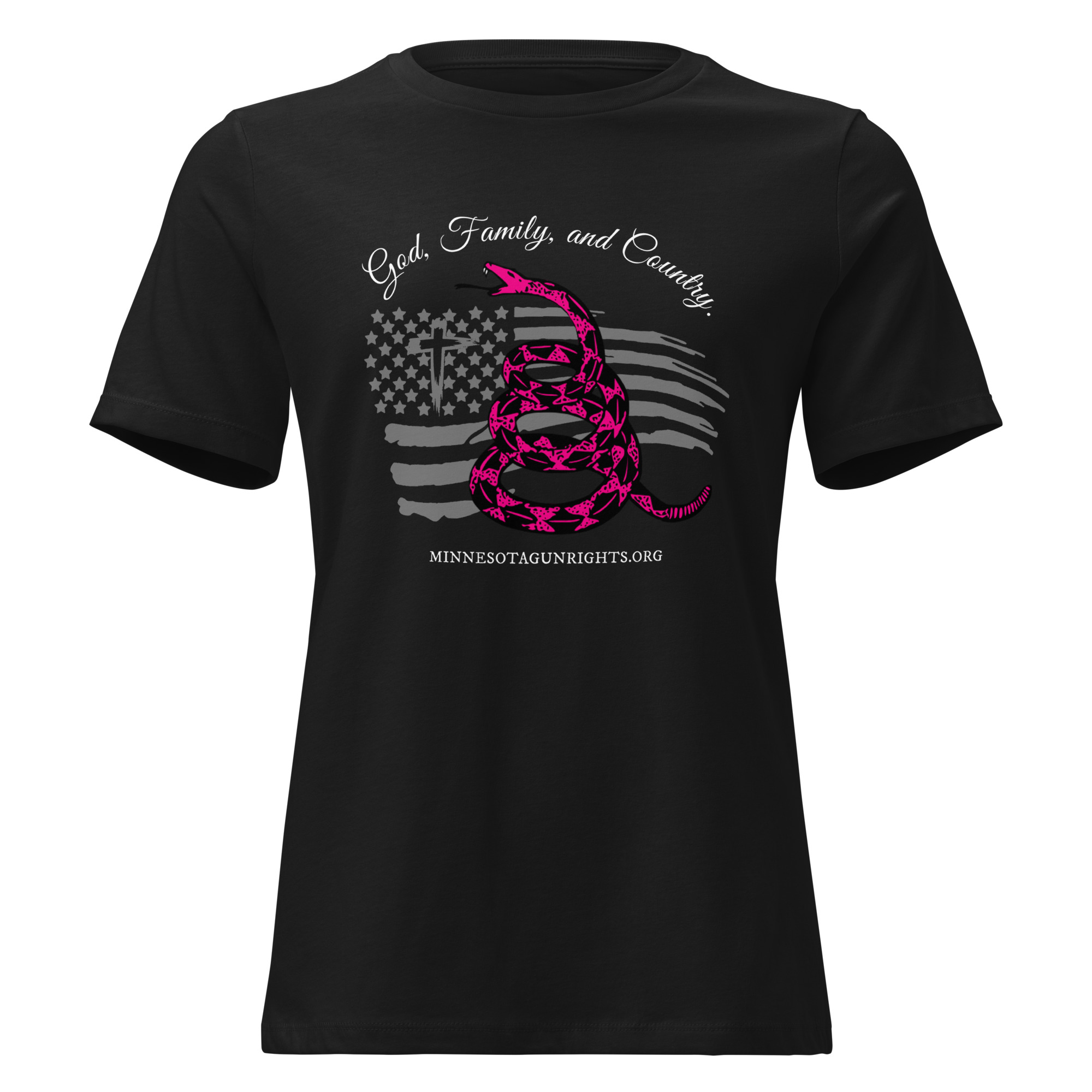 Supersoft – Short Sleeve – Women’s – White Text – God, Family and Country - Image 3
