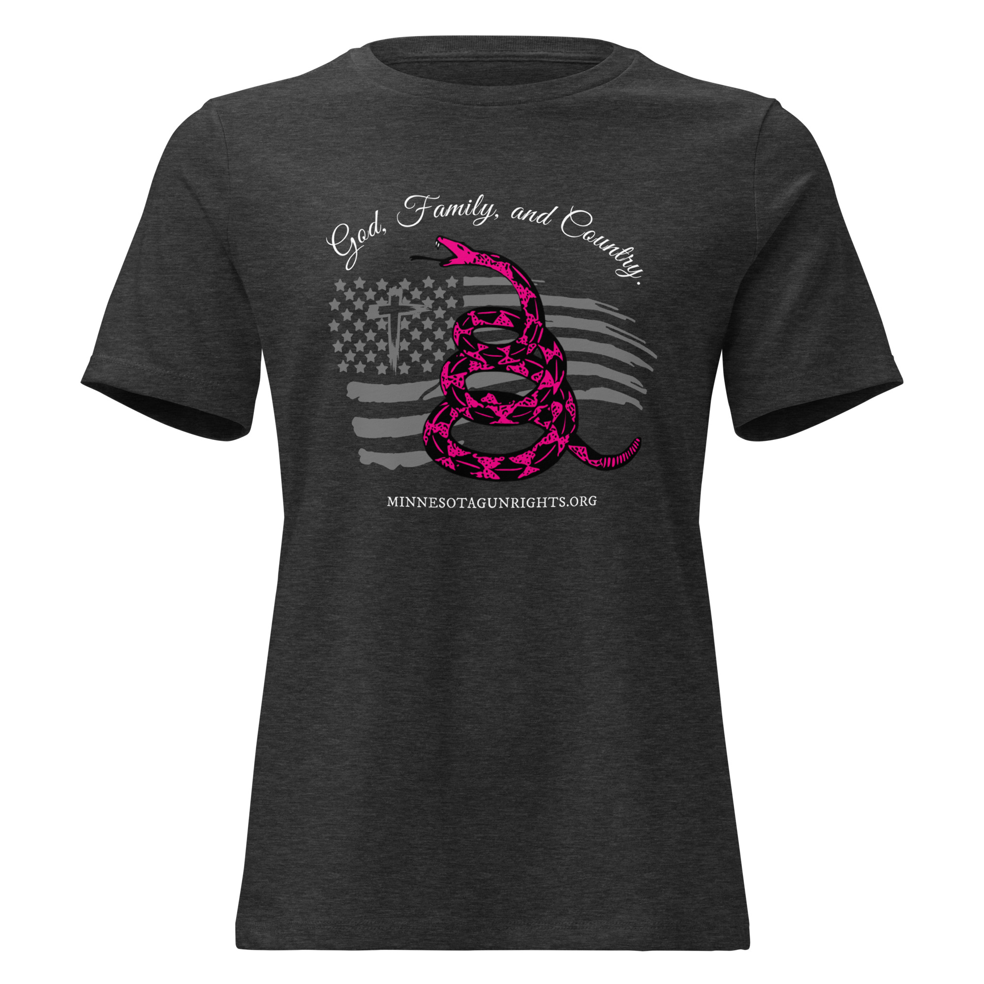 Supersoft – Short Sleeve – Women’s – White Text – God, Family and Country