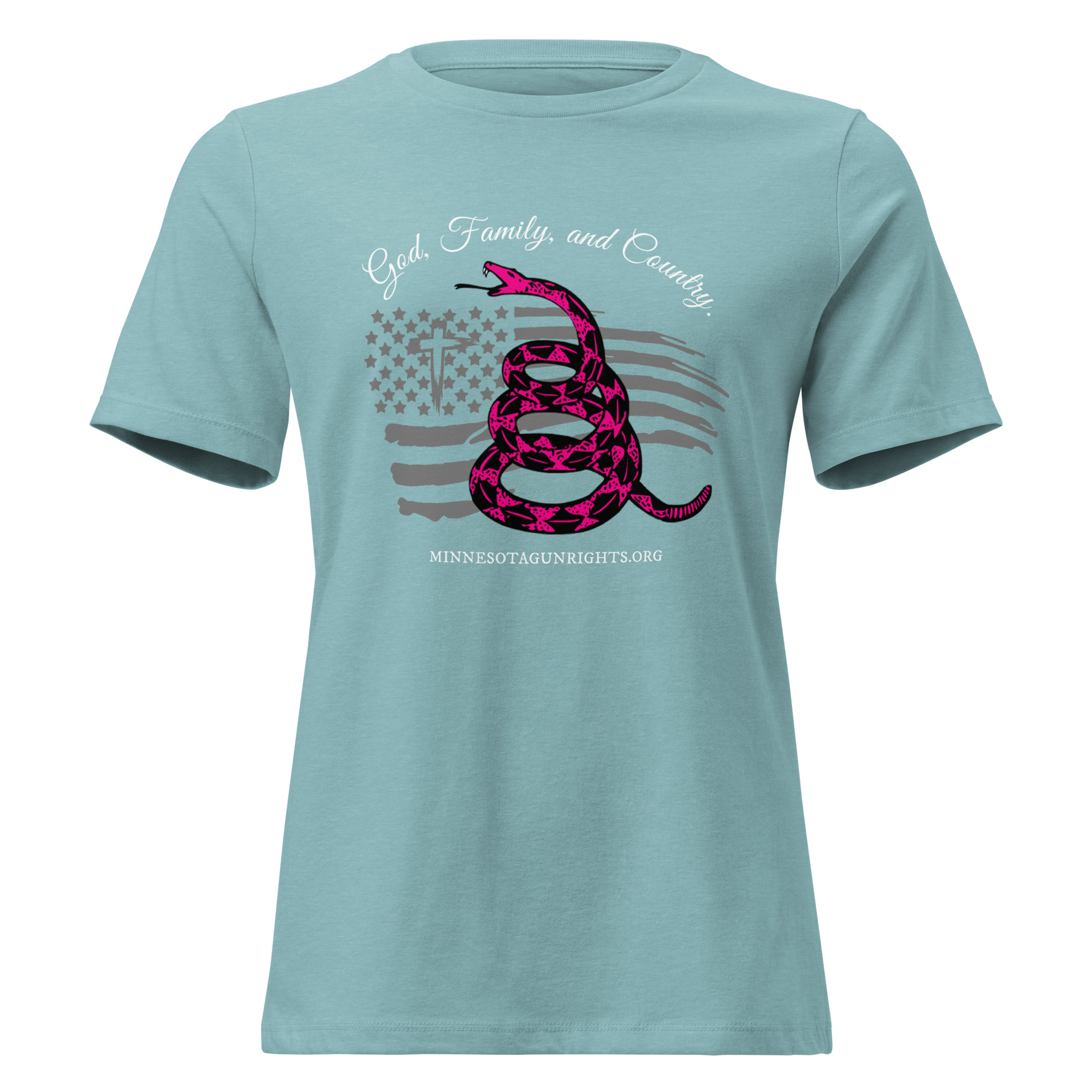 Supersoft – Short Sleeve – Women’s – White Text – God, Family and Country - Image 5