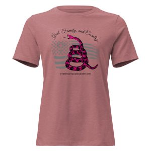 Supersoft – Short Sleeve – Women’s – Black Text – God, Family and Country