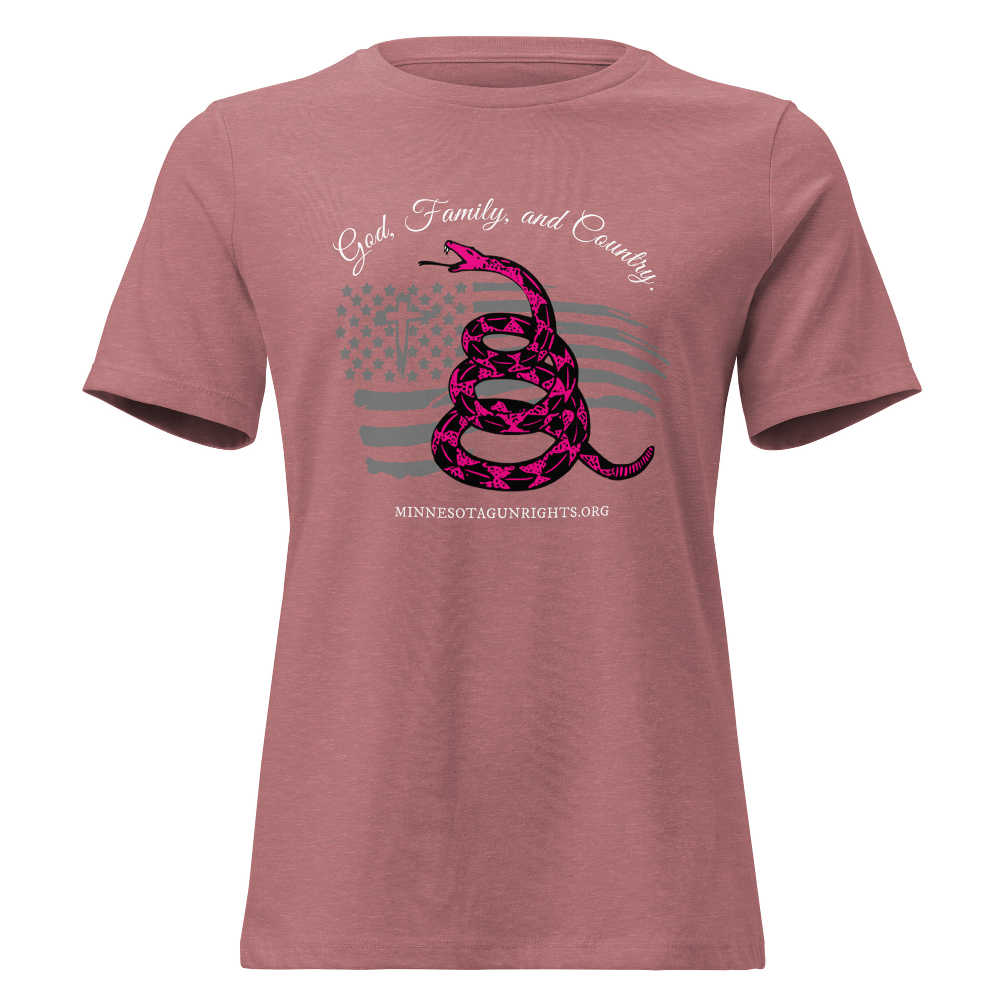 Supersoft – Short Sleeve – Women’s – White Text – God, Family and Country - Image 4