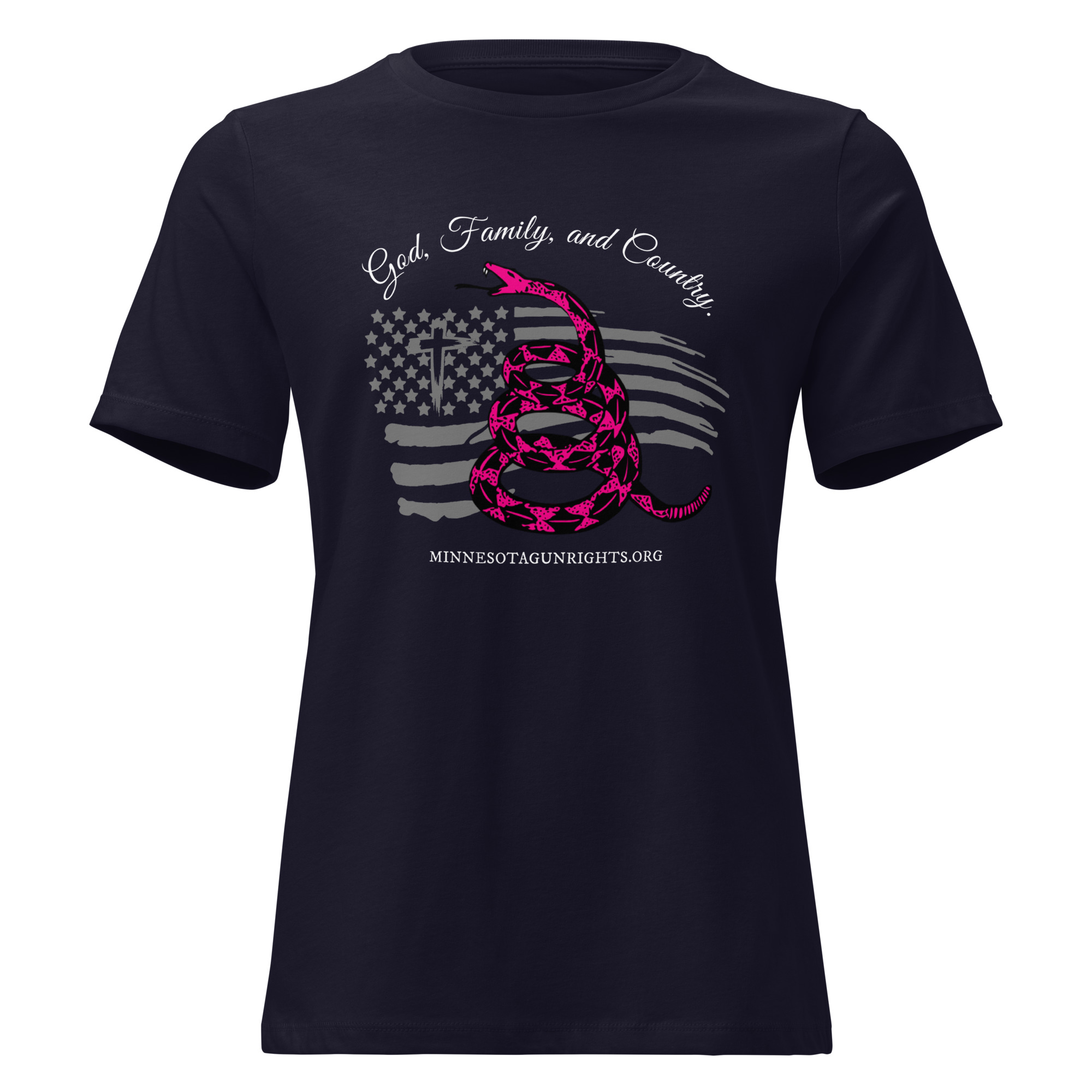 Supersoft – Short Sleeve – Women’s – White Text – God, Family and Country - Image 2